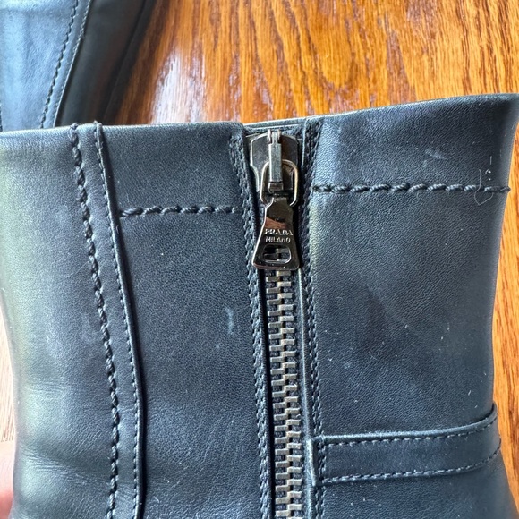 Vintage Prada Leather Ankle Boots - Picture 3 of 10